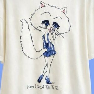 Scarce 1990s Donna DeLapo cat graphic tee on an Alan R 2X tag.